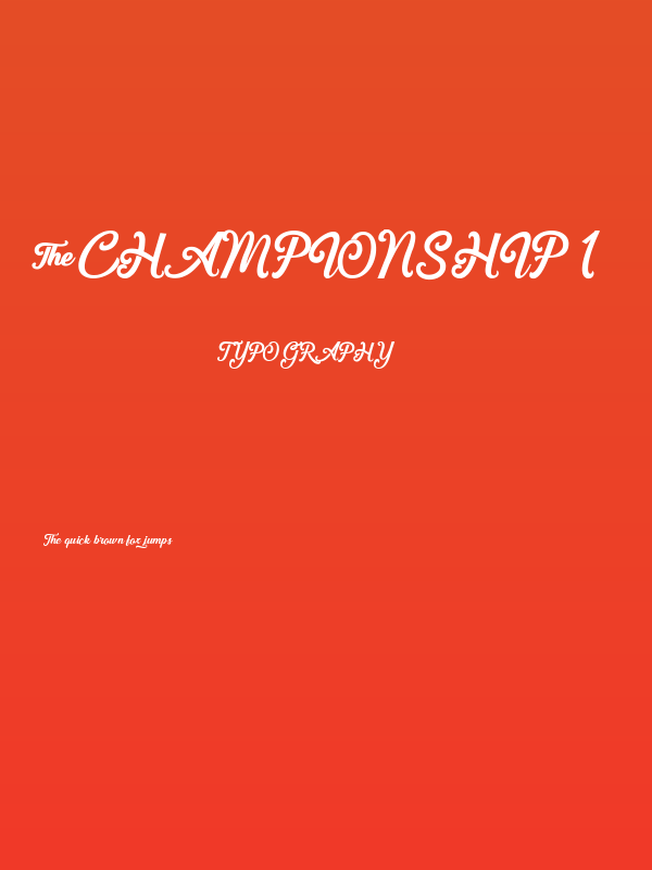 &Championship 1 Poster