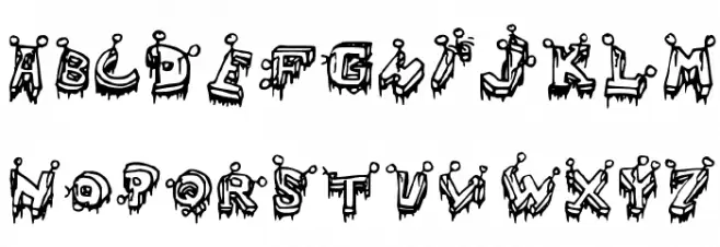 =Clouté= Medium Schriftart Groß