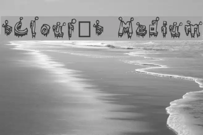 =Clouté= Medium Font examples