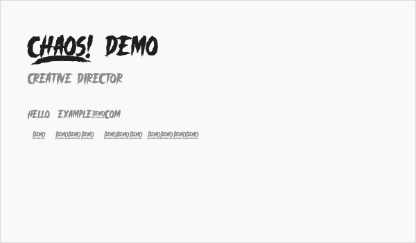 _CHAOS! DEMO Business Card