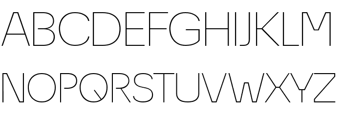 ÉconoSans Reduced 33 Thin Expanded Font OTHER CHARS