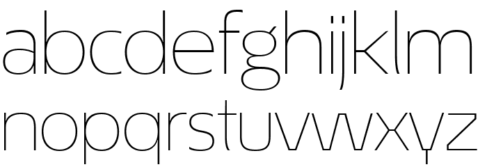 ÉconoSans Reduced 33 Thin Expanded Font LOWERCASE