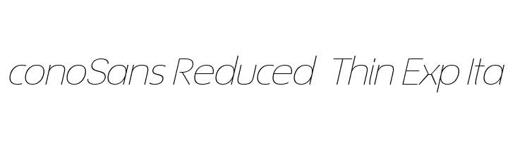 ÉconoSans Reduced 34 Thin Exp Ita  font caratteri gratis