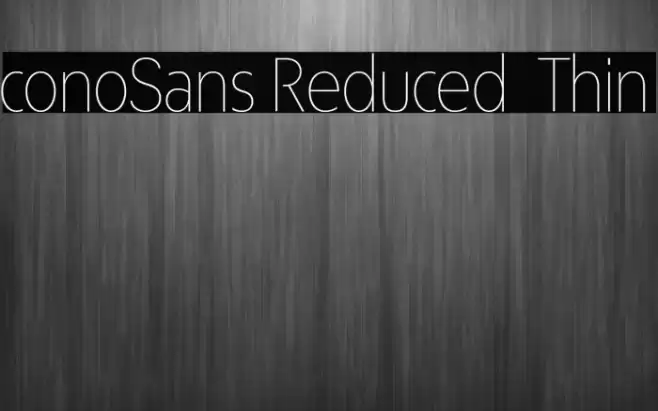 ÉconoSans Reduced 35 Thin Font examples