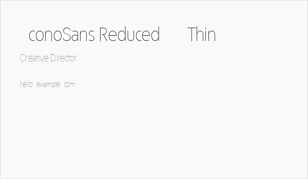 ÉconoSans Reduced 35 Thin Business Card