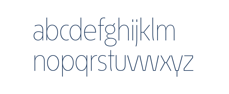 ÉconoSans Reduced 35 Thin Lowercase