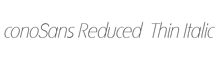 ÉconoSans Reduced 36 Thin Italic  font caratteri gratis