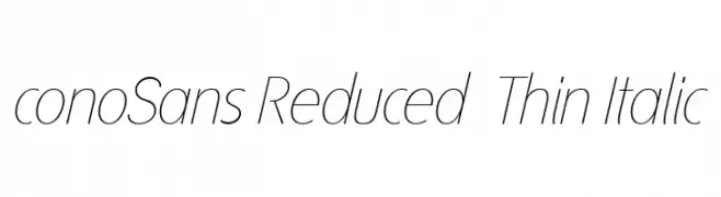 ÉconoSans Reduced 36 Thin Italic  Frei Schriftart Herunterladen