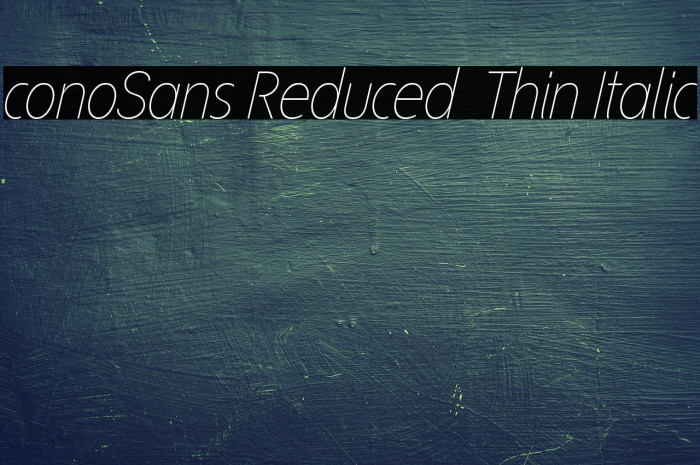 ÉconoSans Reduced 36 Thin Italic Example 3