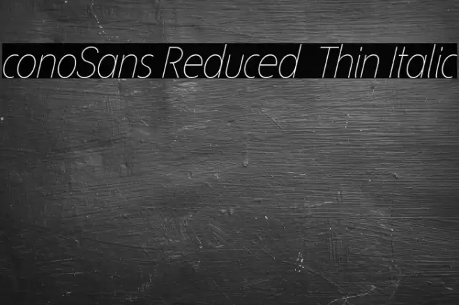 ÉconoSans Reduced 36 Thin Italic Font examples