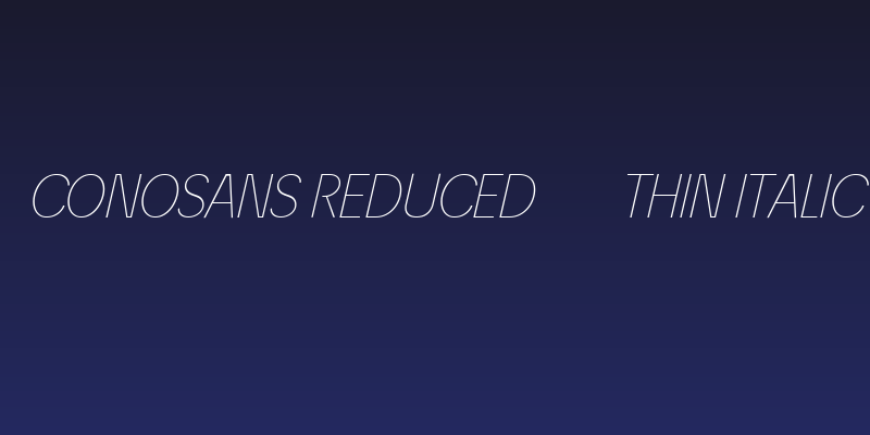 ÉconoSans Reduced 36 Thin Italic Social Header