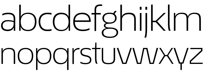 ÉconoSans Reduced 43 Light Expanded Font LOWERCASE