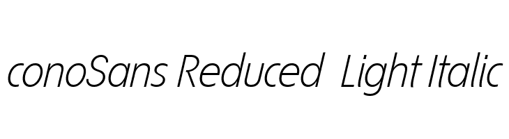 ÉconoSans Reduced 46 Light Italic  フリーフォントのダウンロード