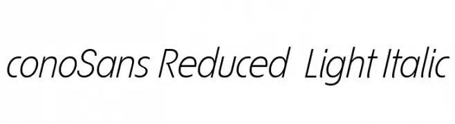 ÉconoSans Reduced 46 Light Italic  Frei Schriftart Herunterladen
