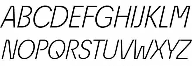 ÉconoSans Reduced 46 Light Italic خط أحرف كبيرة