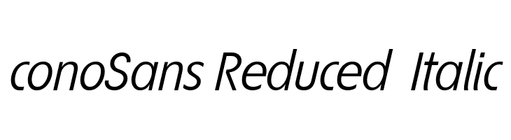 ÉconoSans Reduced 56 Italic  Frei Schriftart Herunterladen