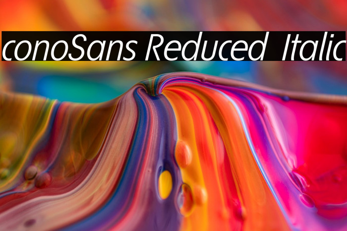 ÉconoSans Reduced 56 Italic Example 2