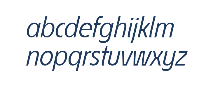 ÉconoSans Reduced 56 Italic Lowercase
