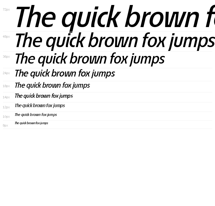 ÉconoSans Reduced 66 Medium Italic Waterfall