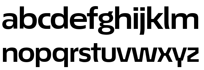 ÉconoSans Reduced 73 Bold Expanded Font LOWERCASE