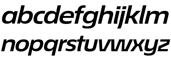 ÉconoSans Reduced 74 Bold Exp Ita Font LOWERCASE