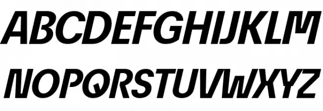 ÉconoSans Reduced 76 Bold Italic Schriftart Groß