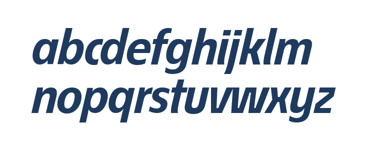 ÉconoSans Reduced 76 Bold Italic Lowercase