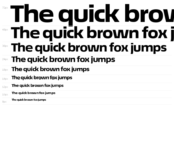 ÉconoSans Reduced 83 Heavy Expanded Waterfall