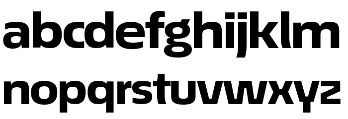 ÉconoSans Reduced 83 Heavy Expanded Font LOWERCASE