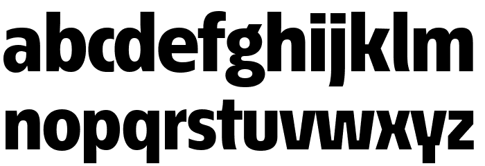 ÉconoSans Reduced 85 Heavy Font LOWERCASE