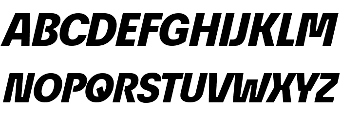 ÉconoSans Reduced 86 Heavy Italic Font OTHER CHARS