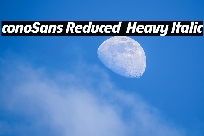 ÉconoSans Reduced 86 Heavy Italic Example 2