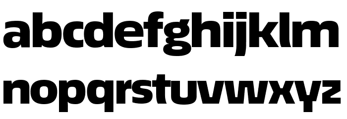 ÉconoSans Reduced 93 Black Expanded Font LOWERCASE