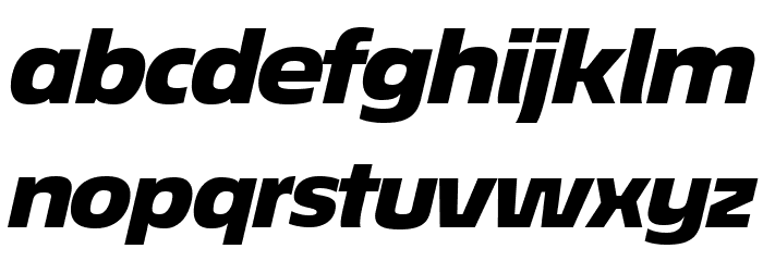 ÉconoSans Reduced 94 Black Exp Ita Font LOWERCASE