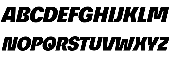 ÉconoSans Reduced 96 Black Italic Font OTHER CHARS