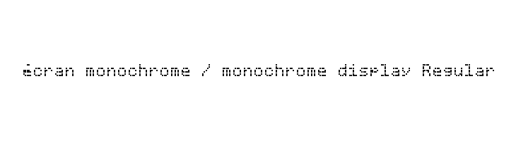 écran monochrome / monochrome display Regular Font