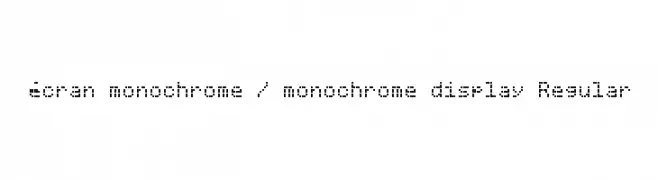 écran monochrome / monochrome display Regular  Frei Schriftart Herunterladen