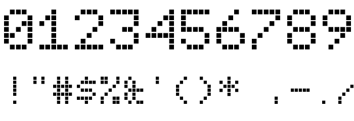 écran monochrome / monochrome display Regular Font OTHER CHARS