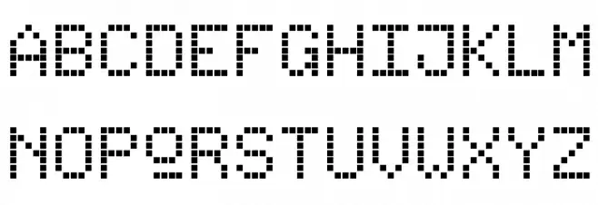 écran monochrome / monochrome display Regular 字体 大写