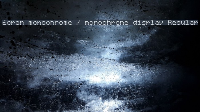 écran monochrome / monochrome display Regular Font examples