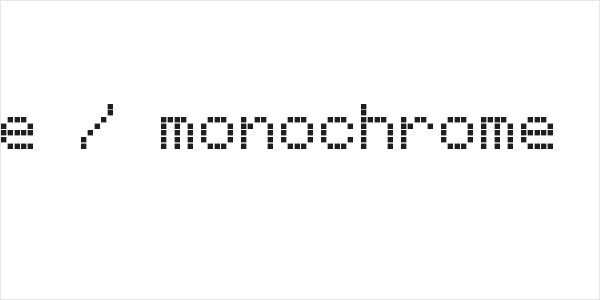 écran monochrome / monochrome display Regular Logo
