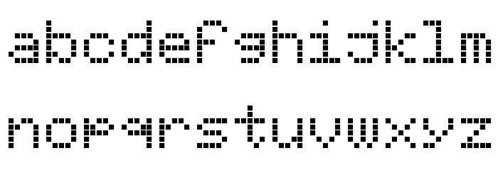 écran monochrome / monochrome display Regular Font LOWERCASE