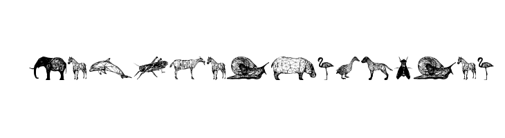 3D Animals Regular Font
