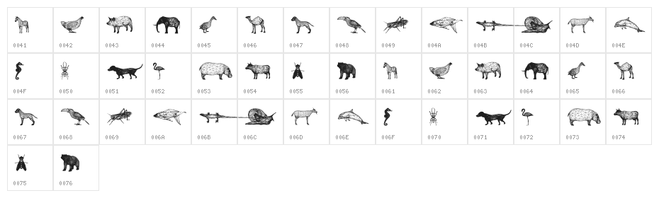 3D Animals Regular Character Map