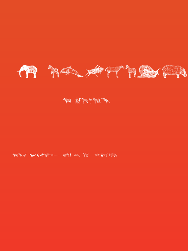 3D Animals Regular Poster