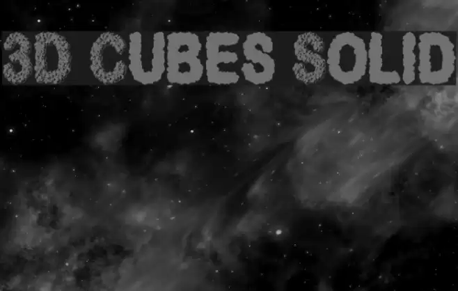 3D Cubes Solid Font examples