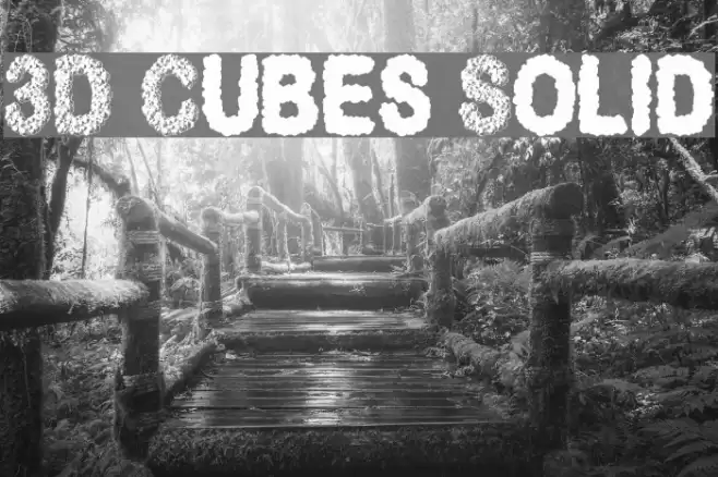 3D Cubes Solid Font examples