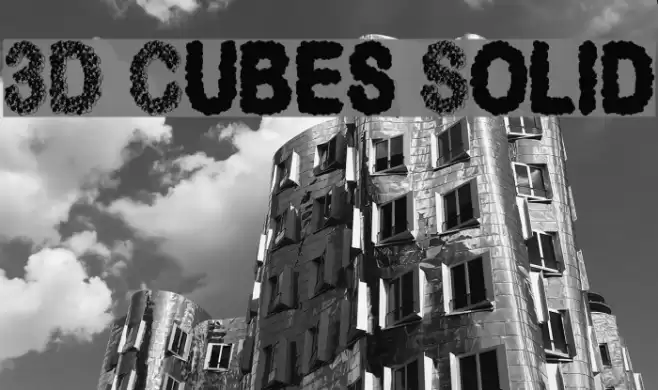 3D Cubes Solid Font examples