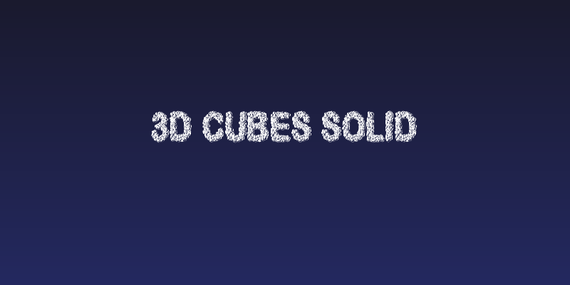 3D Cubes Solid Social Header