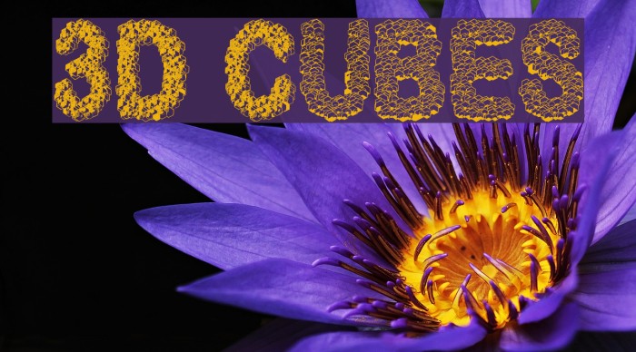 3D Cubes Font examples